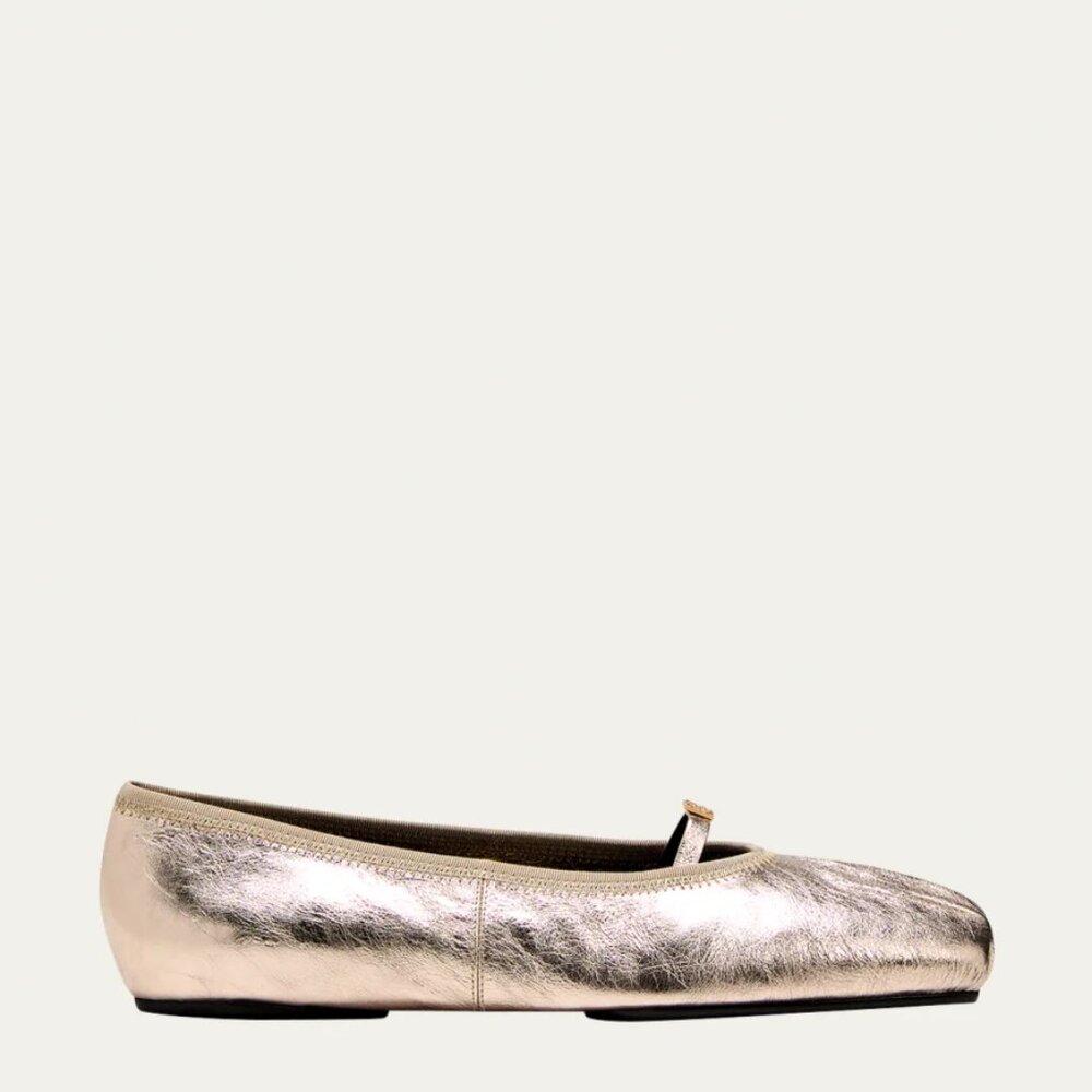 NIB$775 GIVENCHY Embellished Pleated Metallic 4G Ballerina Slip-On Flats 36 6 - Picture 2 of 16